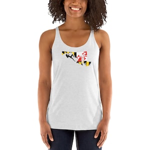 Maryland State Flag Rock Climbing Racerback Tank Top For the Female Climber