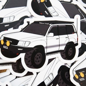 Toyota Land Cruiser Sticker Overland UZJ100 100 Series HDJ105 Off Road Overlander Decal 4wd 4x4 Lexus LX470 Patch Badge