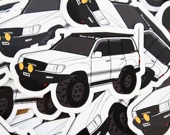 Toyota Land Cruiser Sticker Overland UZJ100 100 Series HDJ105 Off Road Overlander Decal 4wd 4x4 Lexus LX470 Patch Badge