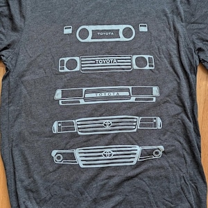 Camiseta Toyota Land Cruiser Evolution Family Tree fj40 fj60 fj80 FZJ80 UZJ100 J200 Heritage Overland Regalo Todoterreno Camping Vintage Leyenda
