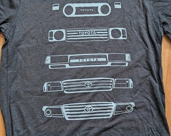 Toyota Land Cruiser T-Shirt Evolution Family Tree fj40 fj60 fj80 FZJ80 UZJ100 J200 Heritage Overland Gift Off Roading Camping Vintage Legend
