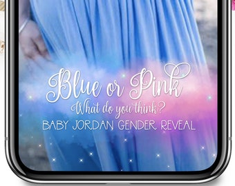 Gender Reveal Snapchat filter, Blue or Pink, facebook filter Gender Reveal, Boy or Girl Gender Reveal, Geofilter  Baby Shower