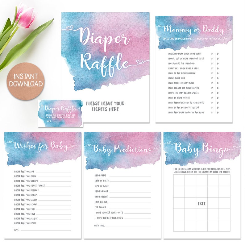 Boy or girl Shower video games Package, Gender Demonstrate Video games, Youngster Shower Trivia, Printable Shower game titles offer, downloadable video games, gender demonstrate Designs photograph regarding Gender Reveal Games Printable referred to as Little one Shower game titles Package, Gender Make clear Online games, Boy or girl Shower Trivia, Printable Shower game titles offer, downloadable game titles, gender demonstrate tips