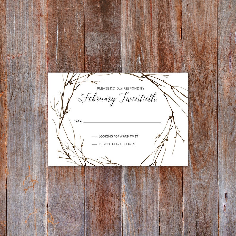 Woodsy Wedding Invitation Rustic Wedding Invitation Outdoor - Etsy