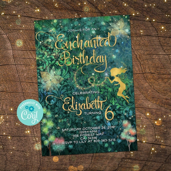 Enchanted Forest Invitation Fairy Invitation Enchanted - Etsy