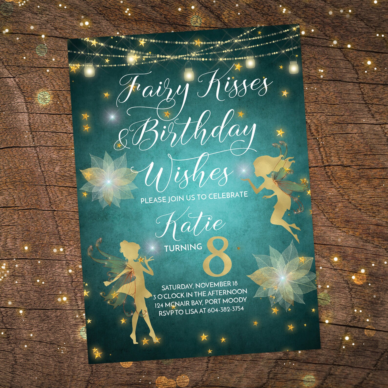Fairy Invitation Enchanted Birthday Fairy Garden Party Etsy