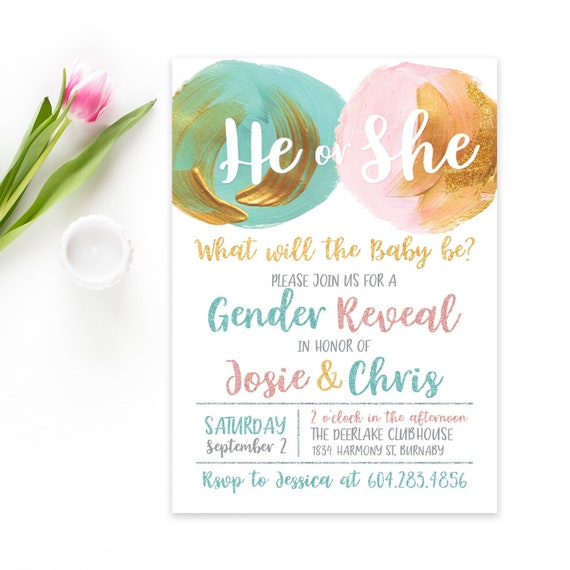 Invitation A Reveler Le Genre A La Menthe Et A La Peche Idees Etsy France