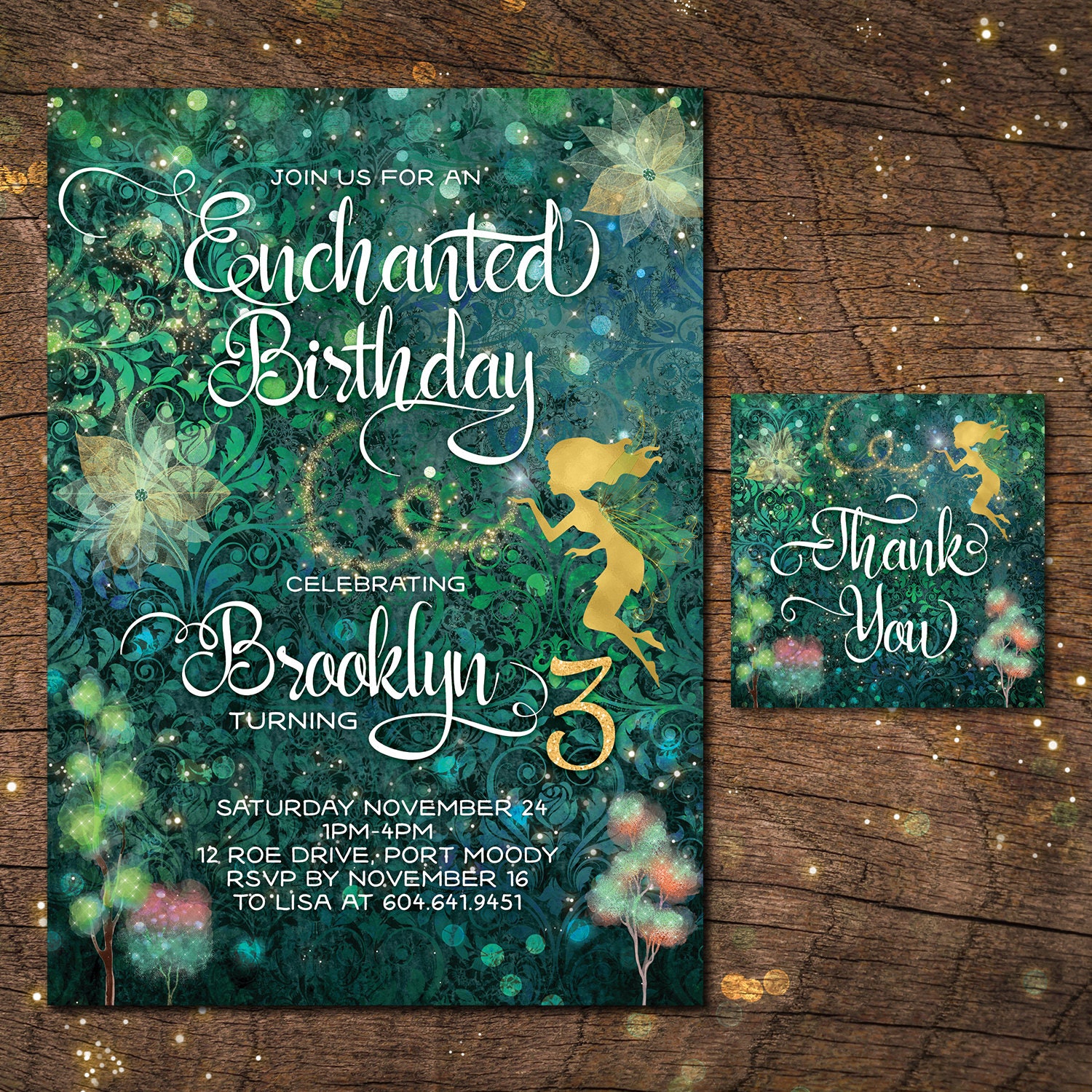 Enchanted Forest Invitation Enchanted Invitation Fairy | Etsy