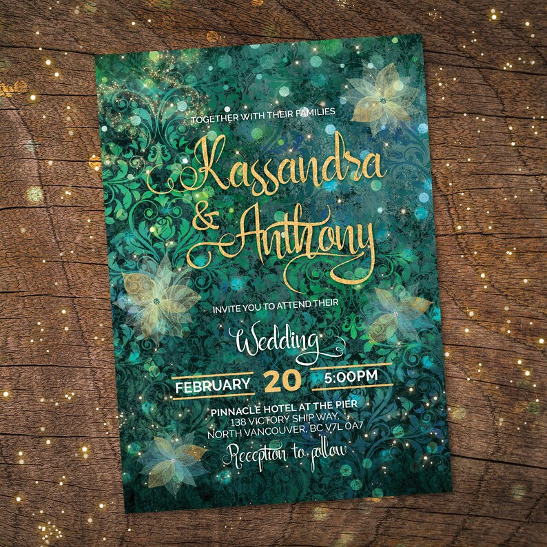 Enchanted Forest Wedding Invitation Template