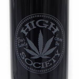 Dope Jars - 1 Liter Herb Storage, Stash Jar - with High Society Deep Etched