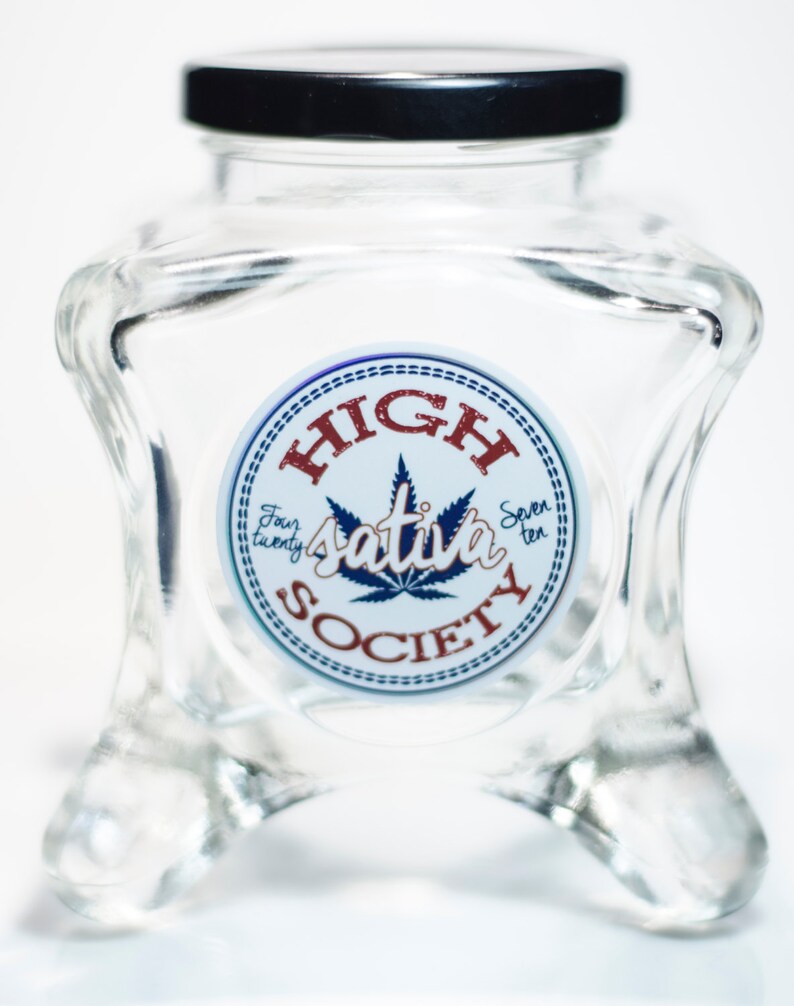 Dope Jars Footed Glass Herb Storage Stash Jar Fits About Etsy