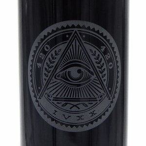 Dope Jars - 1 Liter Herb Storage, Stash Jar - with Eye Deep Etched