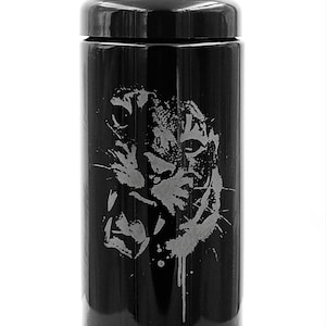 Dope Jars - 1 Liter Herb Storage, Stash Jar - with Dope Tiger Design Deep Etched
