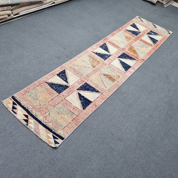 3x10 Kitchen Runner Rug,Runner Rug,10.2x2.7 ft Farmhouse Decor Turkish Runner,Distressed Anatolian Runner Rug,Hallway Rug Runner,7035