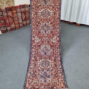 2&#39;6&#39;&#39;x7&#39;10&#39;&#39; Antique Heriz Runner Rug, 3x8 Persian Karajah Rug Runner, Hallway Runner, 2x8 Narrow-Short Runner Rug, 3x8 Persian Runner Rugs