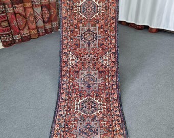 2&#39;6&#39;&#39;x7&#39;10&#39;&#39; Antique Heriz Runner Rug, 3x8 Persian Karajah Rug Runner, Hallway Runner, 2x8 Narrow-Short Runner Rug, 3x8 Persian Runner Rugs