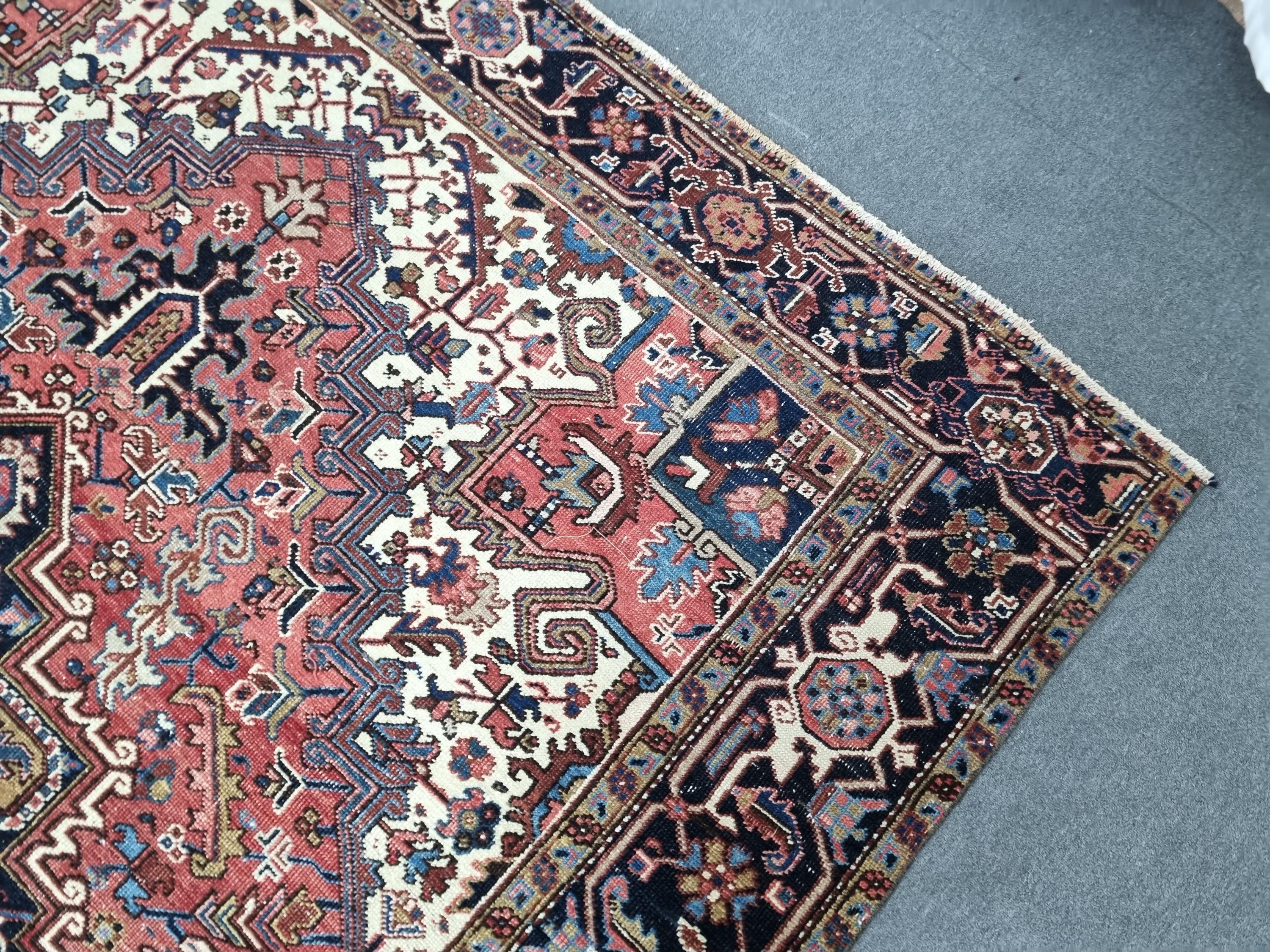8x9 Rug 7'8''x9'1'' Antique Heriz Rug: 8x9 Turkish Wool Vegetable Dyes Rug - Etsy