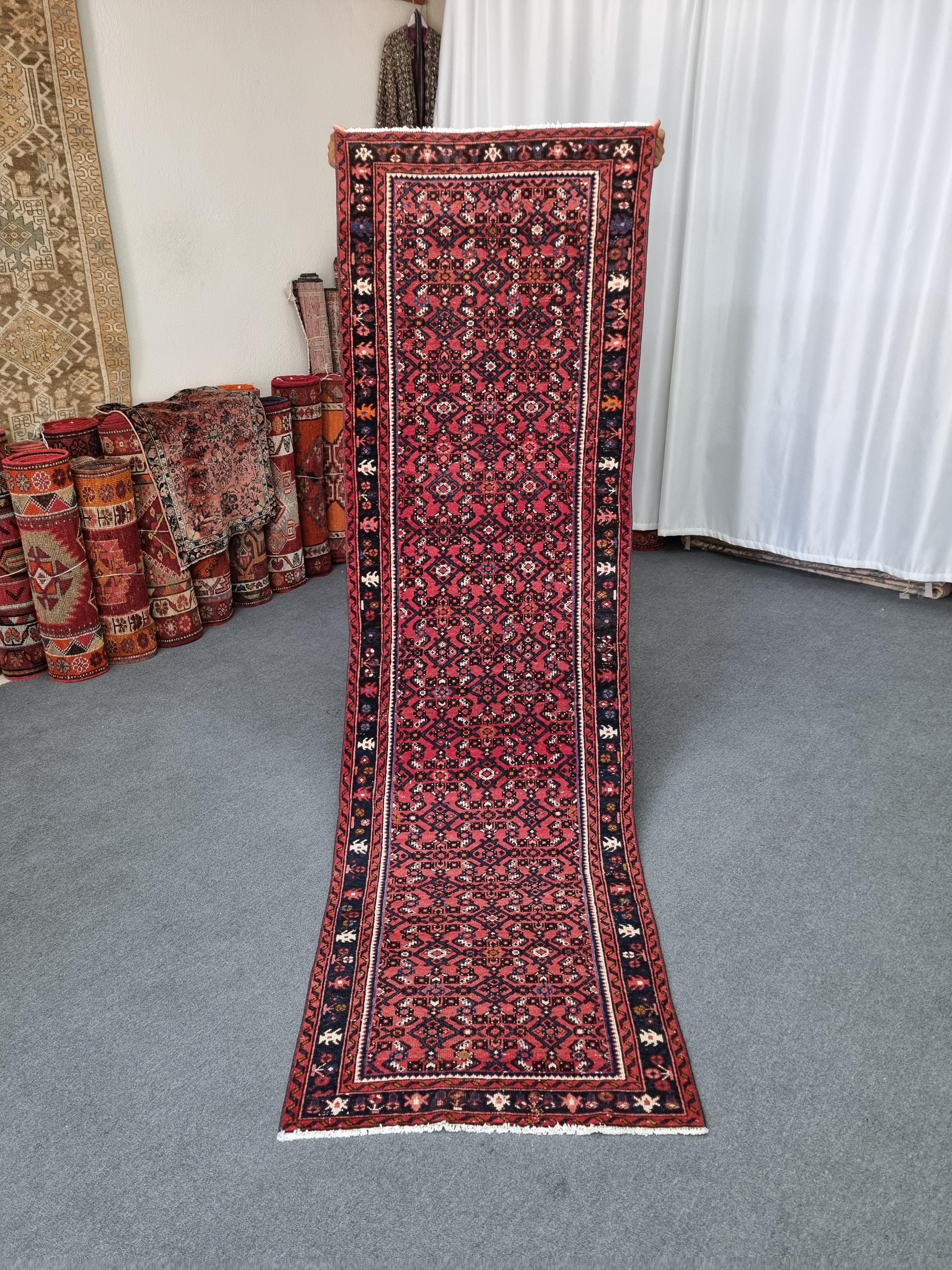 ペルシャ アンティーク ランナー ラグ アンティークペルシャウールランナーラグ：2'11''x9'6'' マライヤー