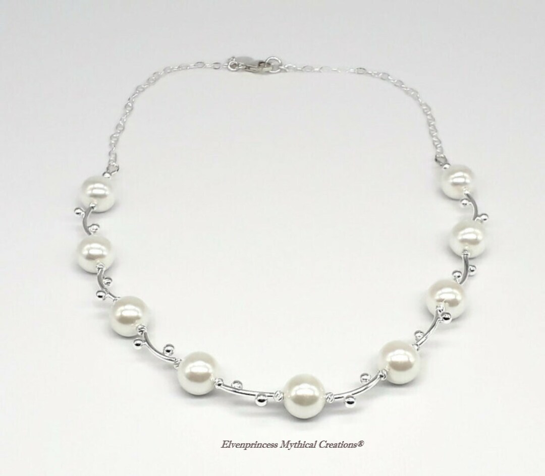 Collane Di Perle Naturali Rotonde Bianche Pure Con Certificato - Foto 10