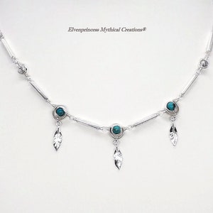 Turquoise Feather Necklace /925 Sterling Silver /Arizona Turquoise /Tribal Necklace /Feather Jewellery /Festival necklace /Native America