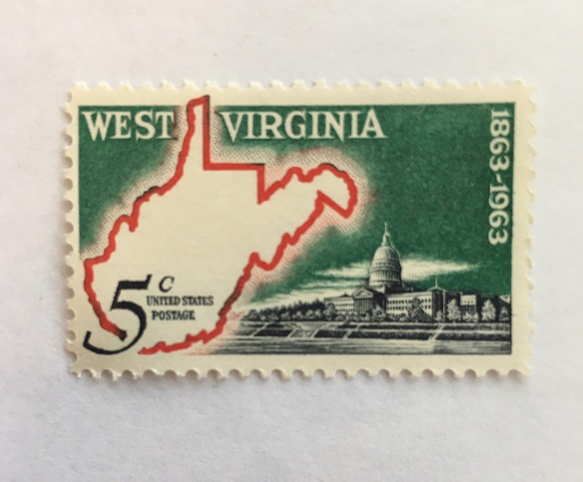 West Virginia Vintage Stamp mint US Postage Etsy