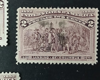 Landung Kolumbus - 2cent - gebrauchte US Briefmarke aus dem Jahr 1893 - #231