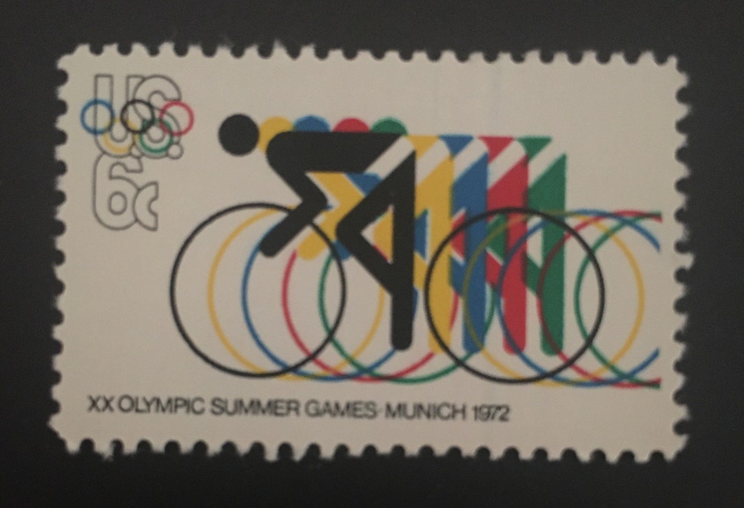 Biking Postage Stamp- Munich Olympics - Racing Bike- Issued 1972 - Etsy