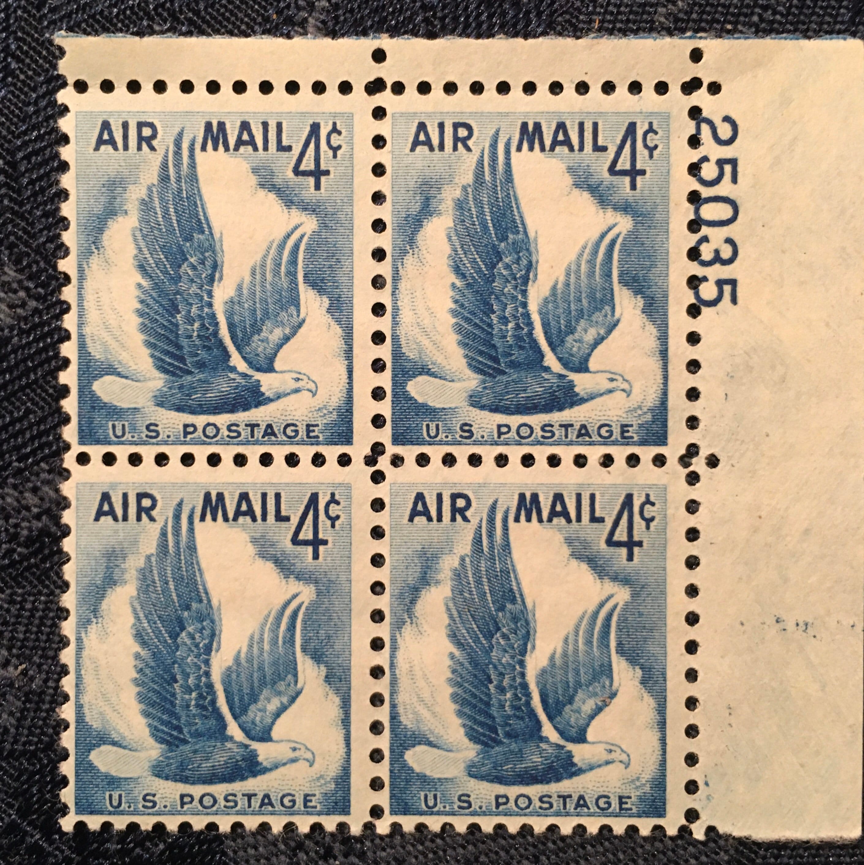 American Eagle on Airmail Stamps US mint postage 1954 and Etsy