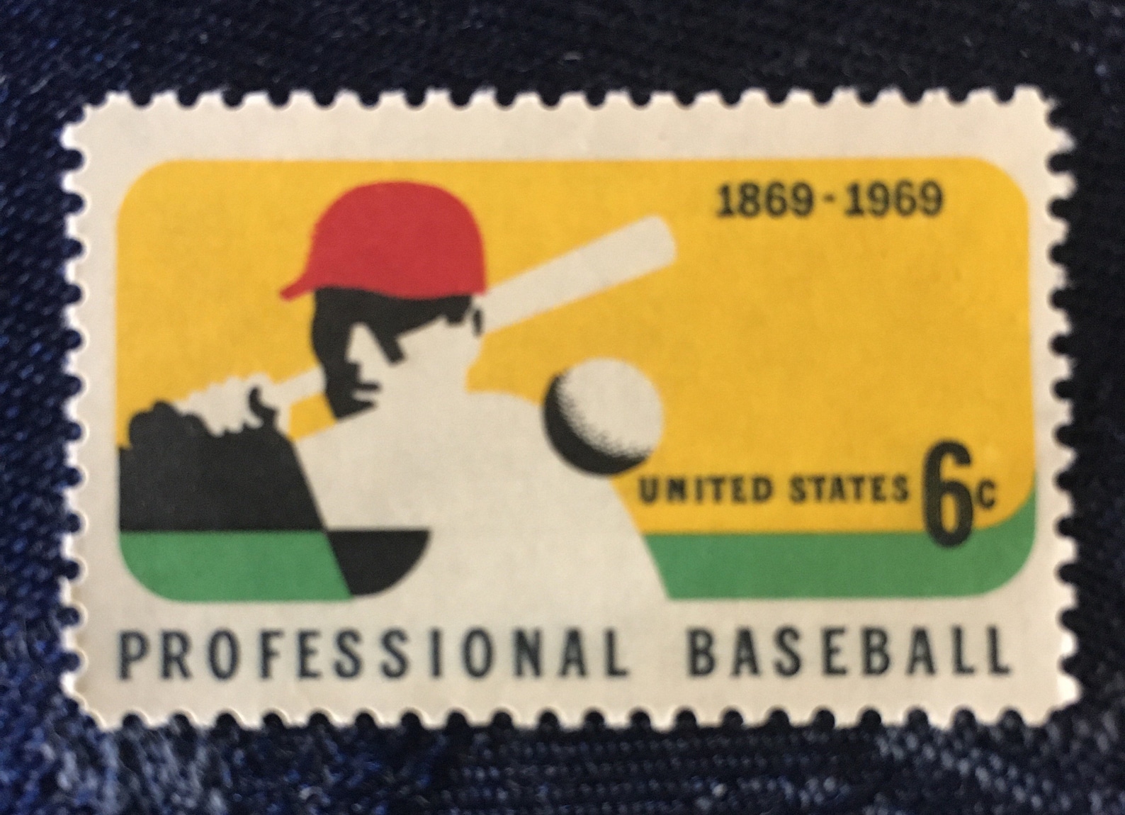 Baseball on US Postage Stamp vintage 1969 Etsy