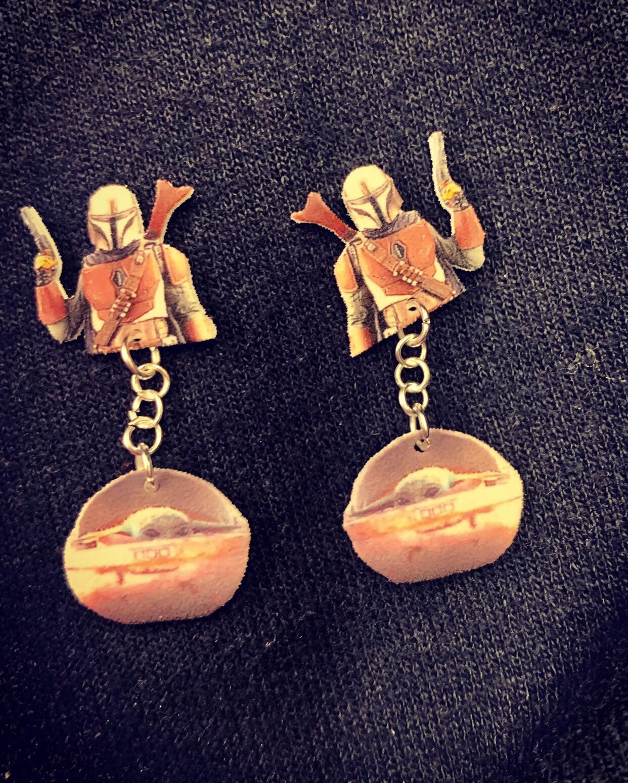 Baby Yoda stud earrings Etsy