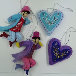 Twelve Days of Christmas Lord-A-Leaping Felt Ornament