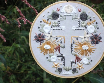 FULL KIT* Orthodox Cross Hand Embroidery/Christian embroidery pattern KIT/cross embroidery pattern/Christian embroidery tutorial guide