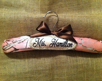 Pink Camouflage Wedding Dress Hanger