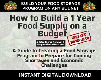 Prepper Guide: Build a 1-Year Food Storage Program on a Budget | How To | Prepare | Survival | Get Ready | SHTF | Instant Digital Download