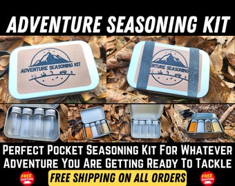 Seasoning/Spice Kit - Perfect for Camping, Grilling, Prepping, Backpacking, Hiking, Survival - Whatever Adventure You Tackle Free Shipping