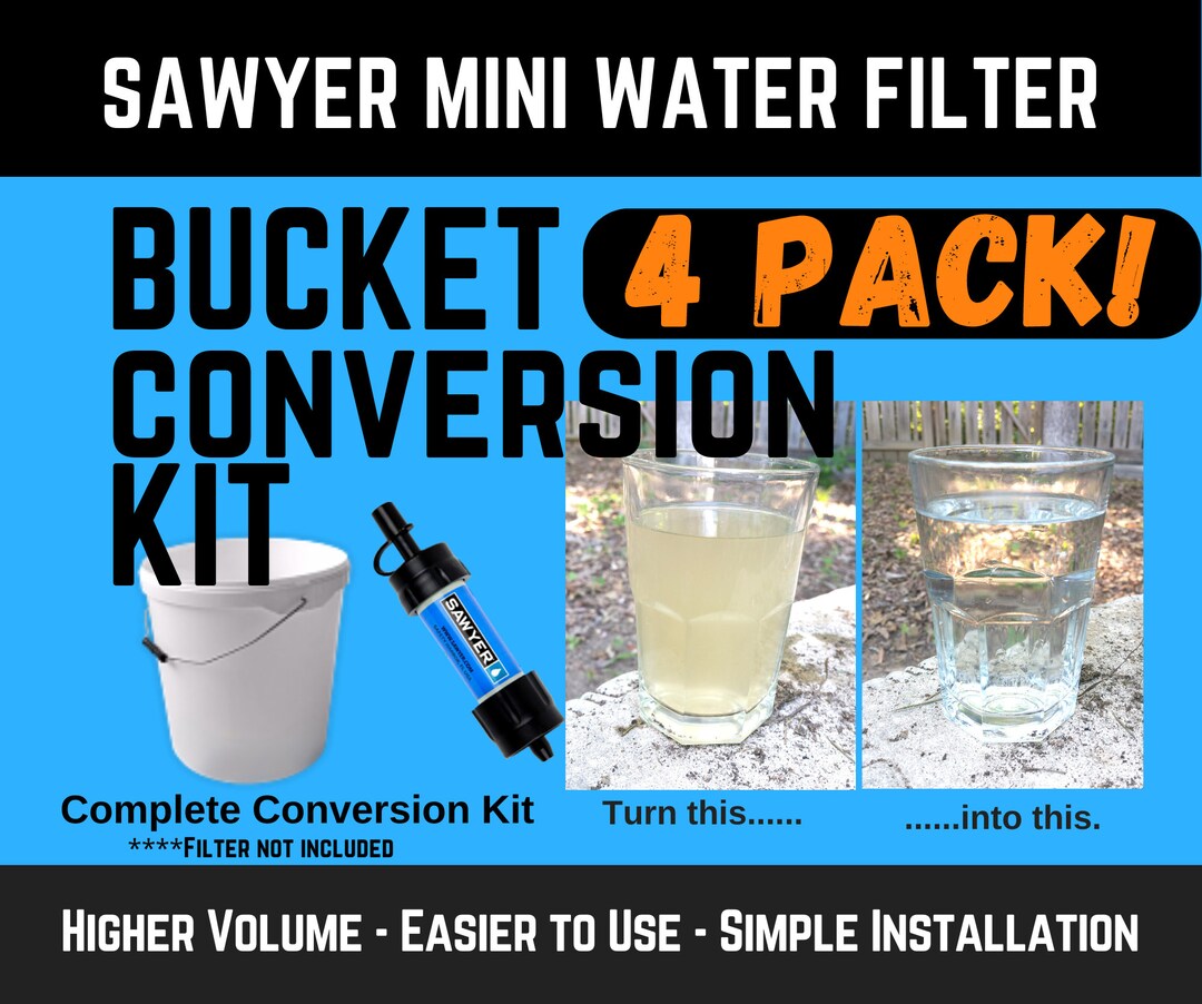 Sawyer Mini Water Filter Bucket Conversion Kit 4 Pack Etsy