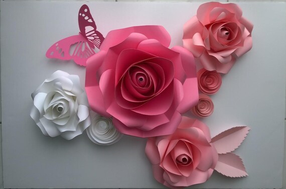 Decoracion De La Pared De La Habitacion Del Bebe Flores De Etsy