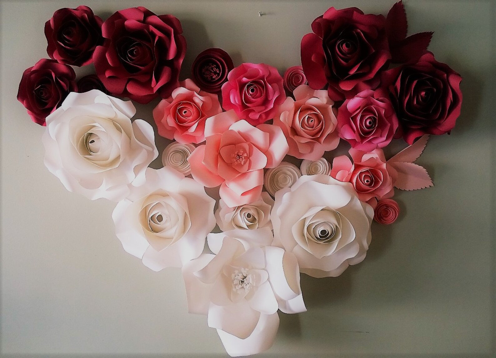 Paper Flower Heart Wall Decor Photo Shoots Backdrop Shop Etsy