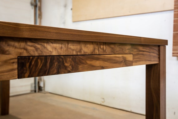 Walnut Board Game Table With Six Felt Lined Drawers - Etsy