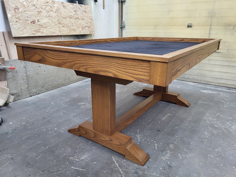 Card Notch Ash Board Game Table With Slide Out Platforms & Drawers, 4-piece Inset ...