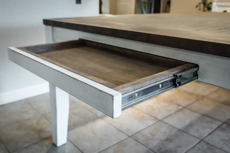 Rustic Farmhouse Board Game Table With Drawers Etsy