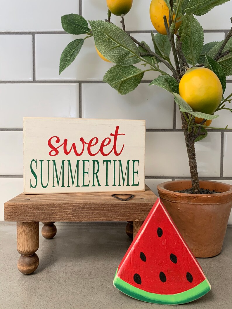 Mini Sweet Summertime Sign Mini Watermelon Slice - Etsy