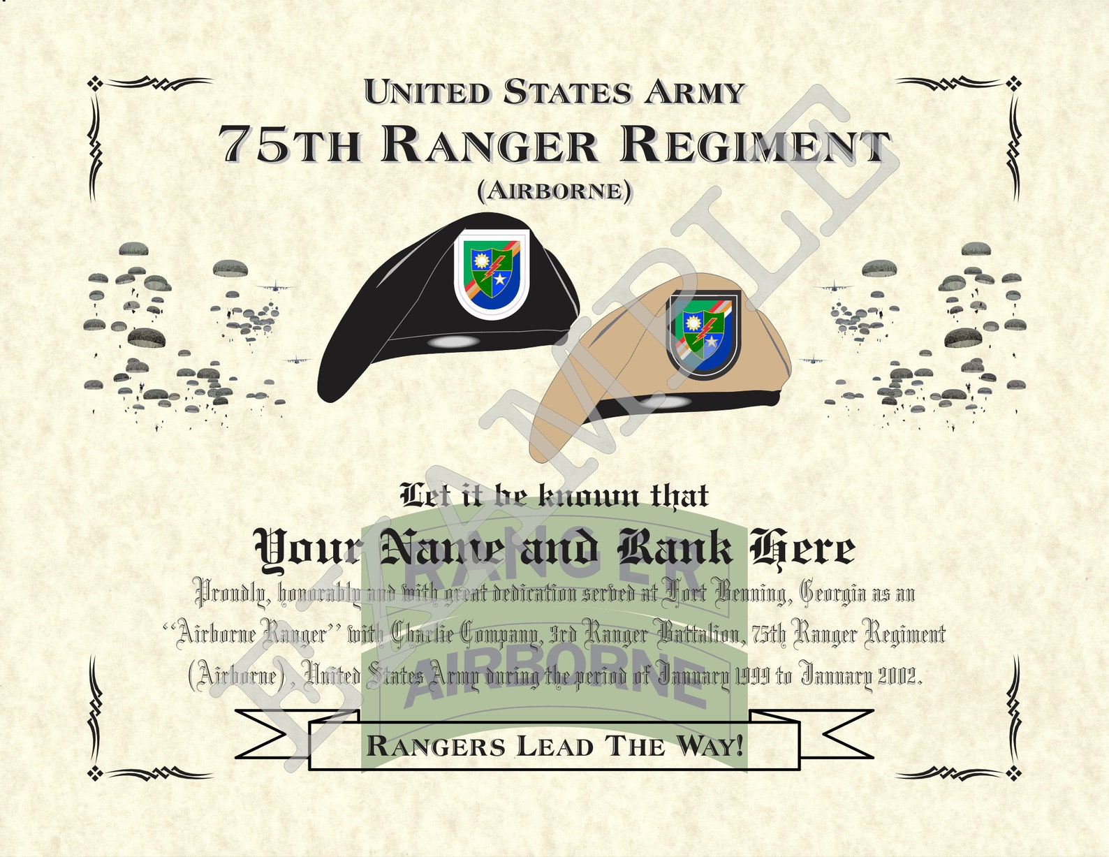 75th Ranger Regiment (airborne), (tab-tab/jump), 8.5