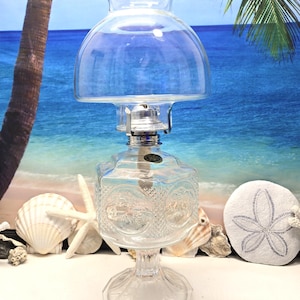 Beautiful Up Cycled Horse and Carriage Kerosene or Oil Lamp Stand Set