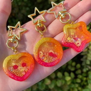 Fire Liquid Mini Shaker Keychain - Handmade OOAK Kawaii Accessories