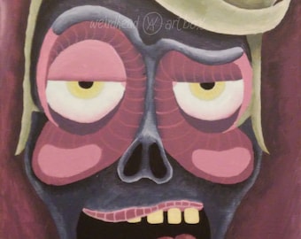 The Insomniac: 11" x 14" Acrylic Painting on Canvas / Replication Print