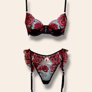sexy rose lingerie Sexy Lingerie With Bow Tie And Hollow Out – Rose Adult Shop main image 1