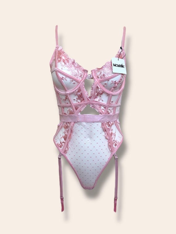 Floral Vibrant Pink Embroidery Lace Teddy Bodysuit, Garter Belt Set, Gift for Women - Etsy Floral Vibrant Pink Embroidery Lace Teddy Bodysuit, Garter Belt Set, Gift for Women - Etsy
