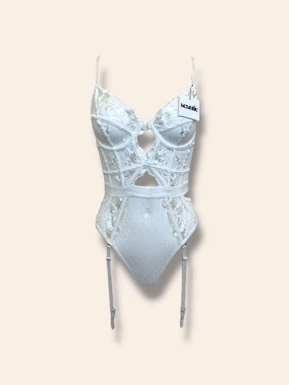 bodysuit with garter belt Venom Bodysuit & Garter Belt – Elise Lingerie main image 1
