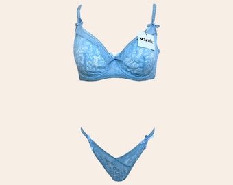 Soft Blue Floral Lace Lingerie,Gift for her, Bridal Gift, Something Blue, jmintimates